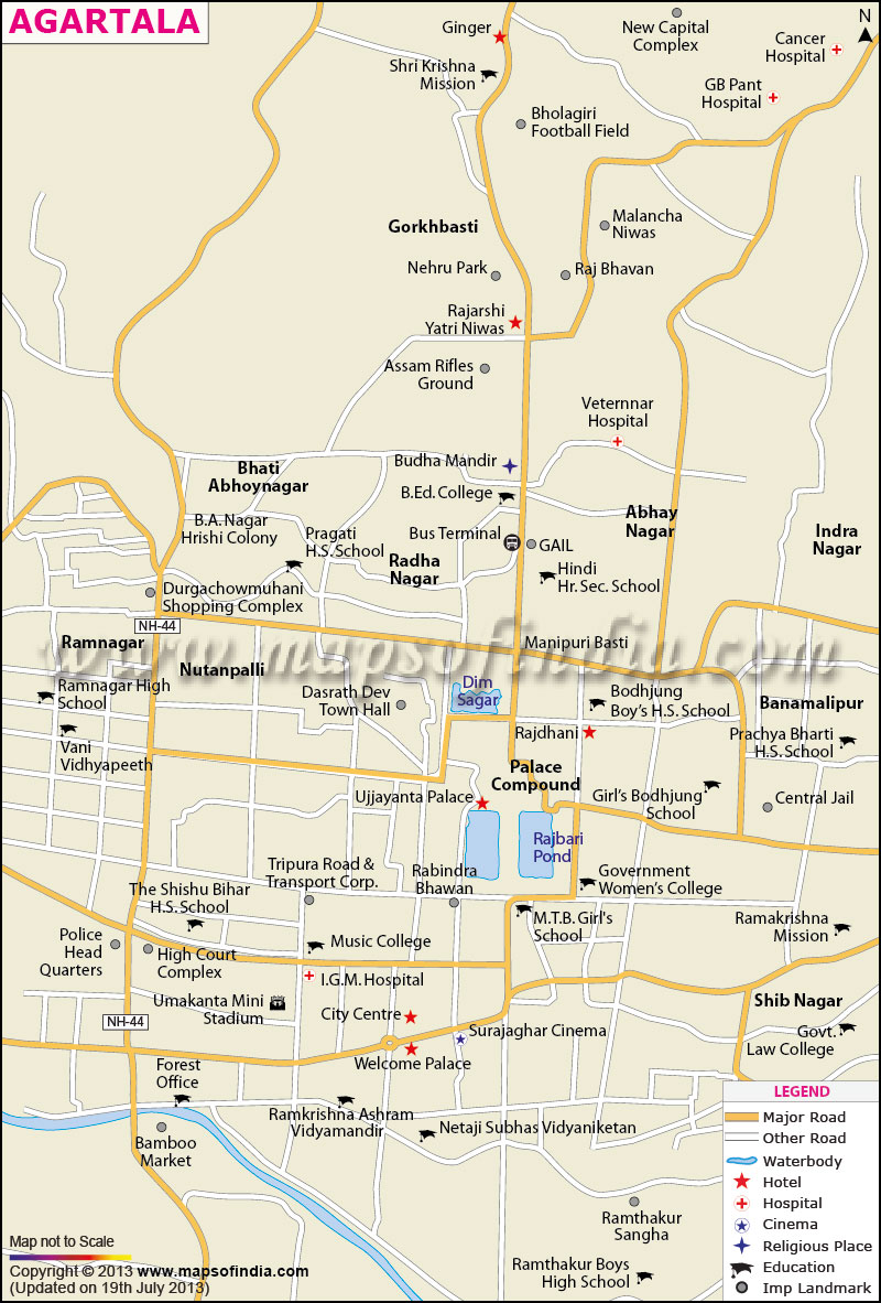 City Map of Agartala