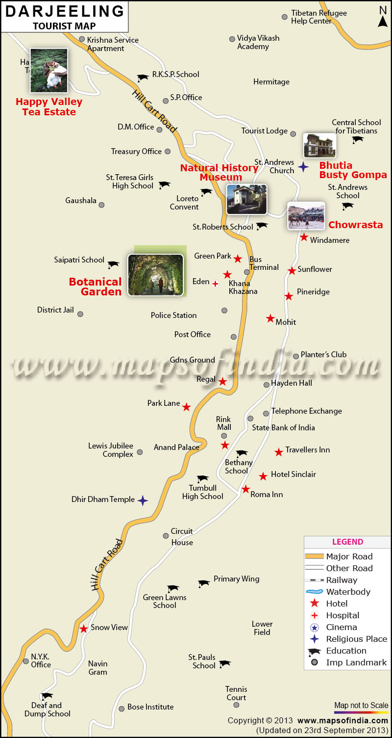 Tourist Map of Darjeeling