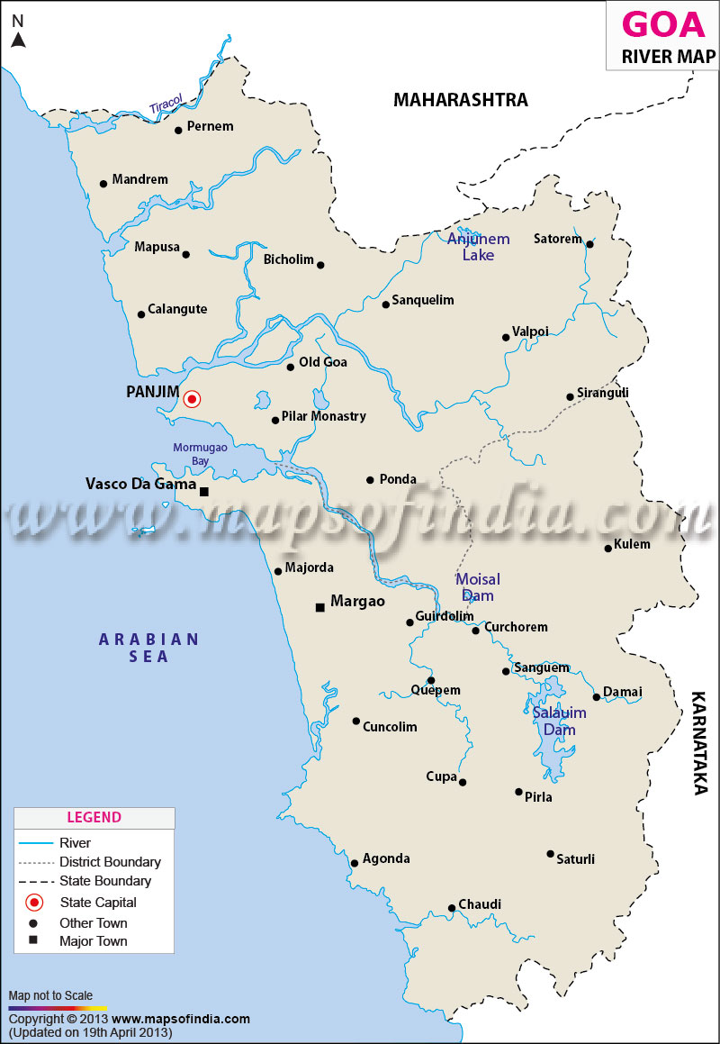 Goa river map
