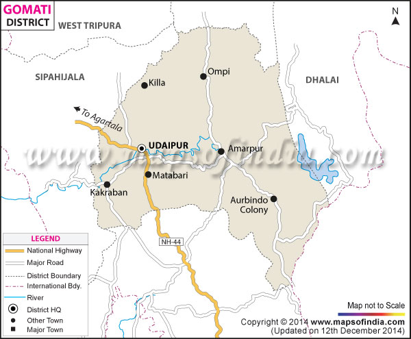District Map of Gomati