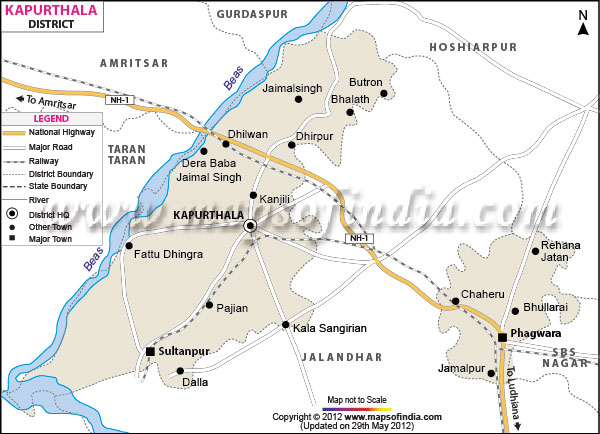 Kapurthala District Map
