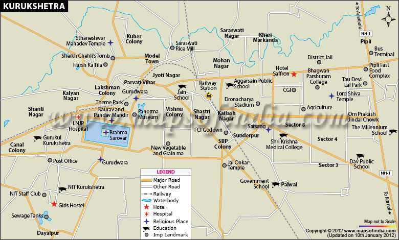 Kurukshetra City Map
