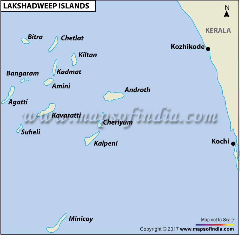 Lakshadweep Map Map Of Lakshadweep State Districts Information And Facts