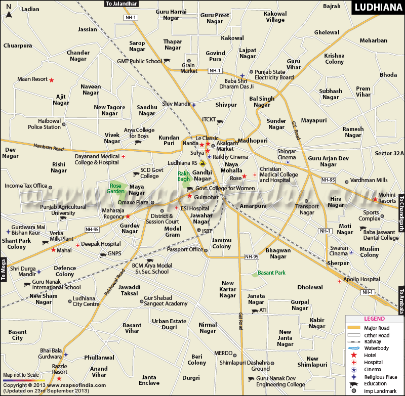 Ludhiana City Map
