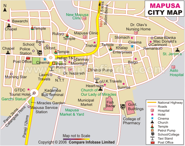 Mapusa City Map
