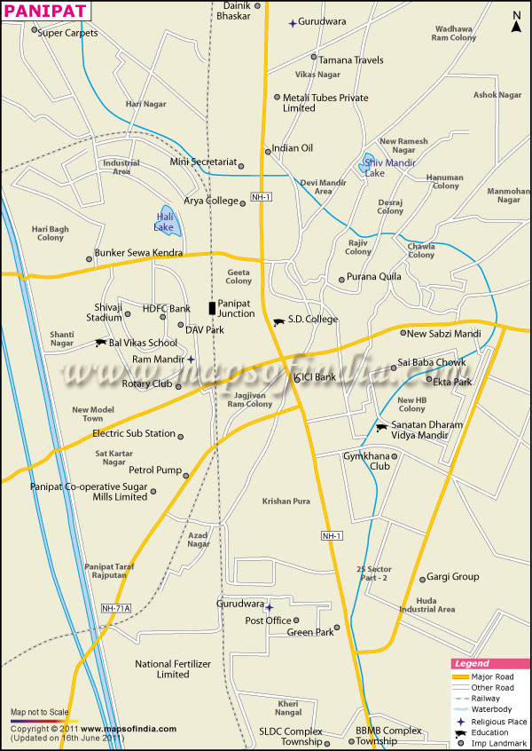 Panipat City Map

