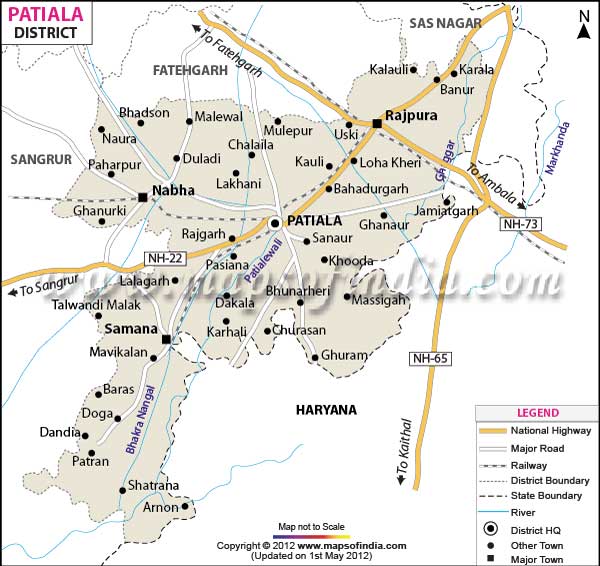 Patiala District Map
