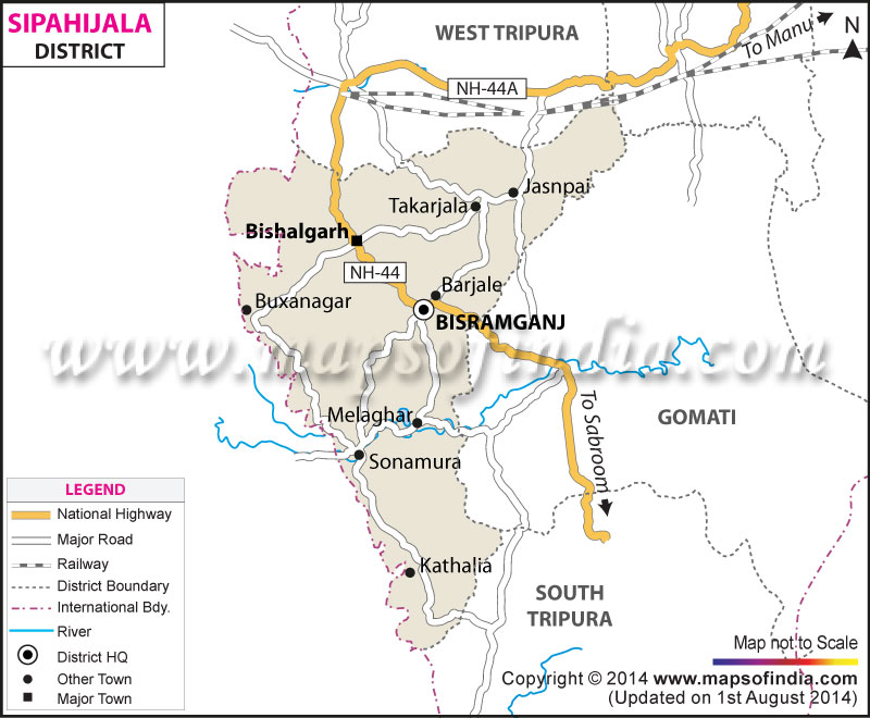 District Map of Sipahijala