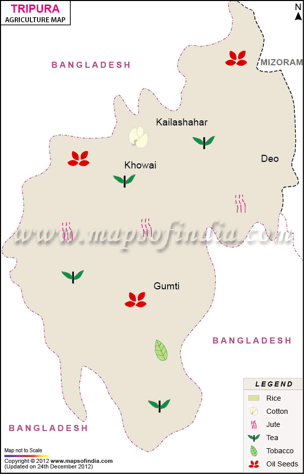 Agriculture Map of Tripura