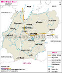 West Khasi Hills District Map