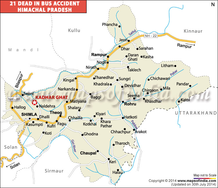 21 dead in bus accident: Himachal Pradesh