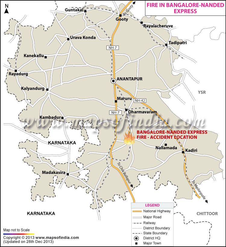 Fire in Bangalore Nanded Express