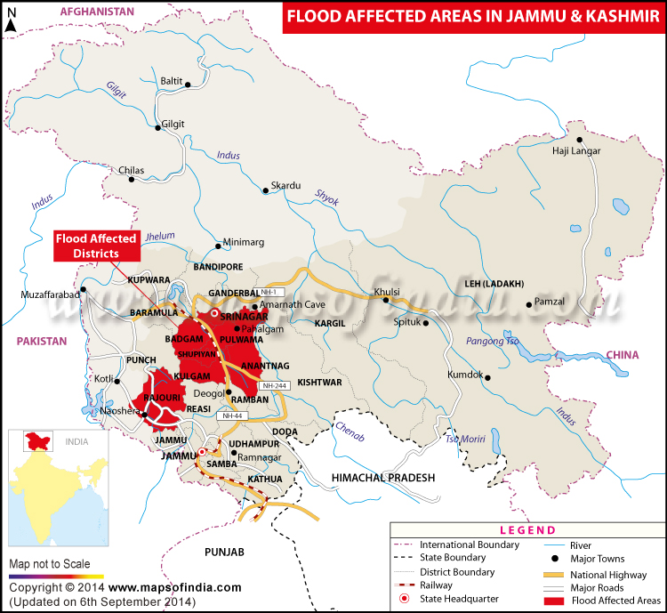2014 Flood Affected Areas in Jammu and Kashmir