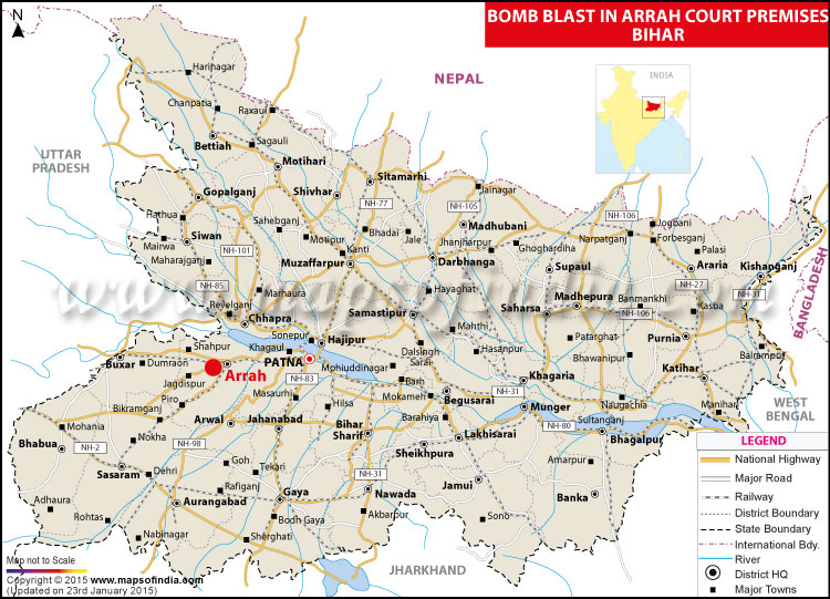 Bihar Bomb Blast Map