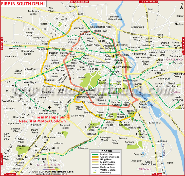 Fire destroys expensive gadgets in Mahipalpur, Delhi