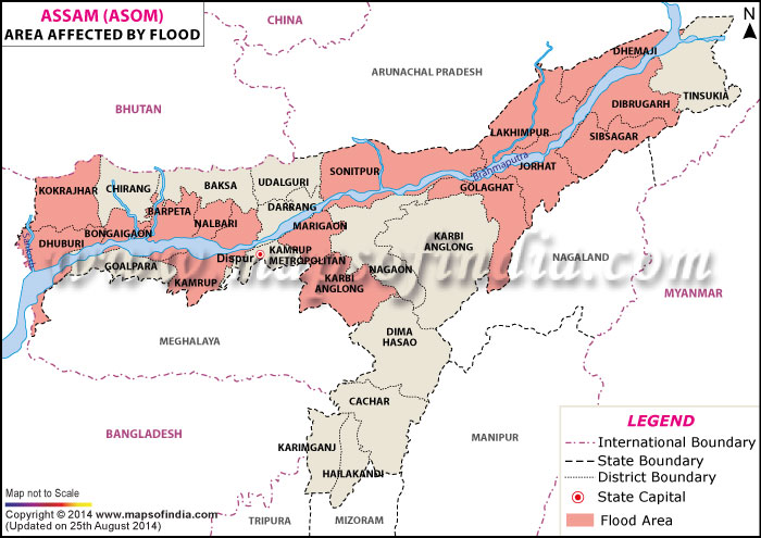 Flood Affected Areas in Assam