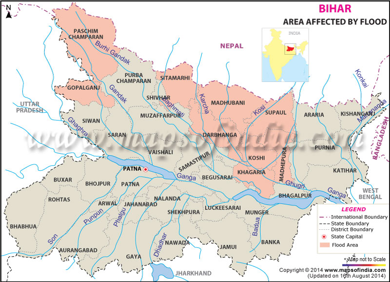 Flood Affected Areas in Bihar