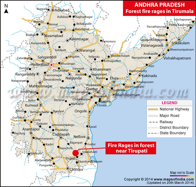 Forest fire in andhra pradesh