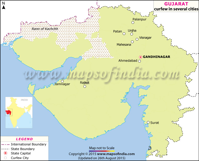 Gujarat Violence Areas Map