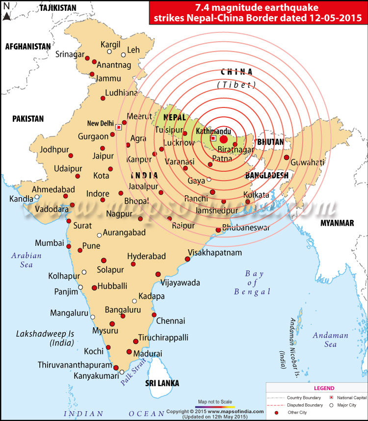 India Earthquake Map