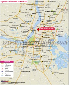 Kolkata Flyover Collapses : Several Feared Dead | Map in News