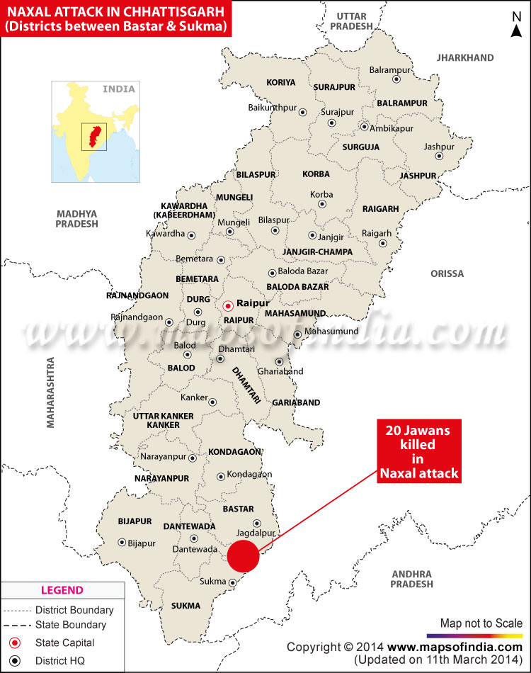 Naxal Attack on security forces in Chhattisgarh