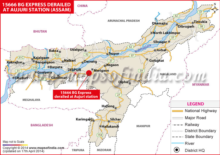 Train Derailed in Assam