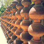 Structure made from pots in the Rock Garden