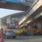 Construction work near Sikanderpur Metro Station