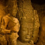 Lord shiva family sculpture in elephanta caves
