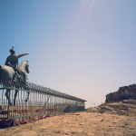 Iconic landmarks of Jodhpur, statue of Maharaja Jaswant Singhji II & Mehrangarh Fort
