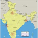 map showing stressful cities of india