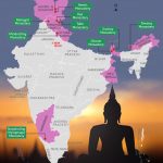 Map of Top Buddhist Monasteries in India