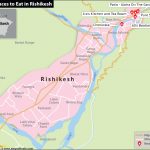 Map Showing Top Places to Eat in Rishikesh