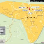 Map Showing Top Places to Eat in Shimla
