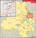 Map Highlighting Delhi Violence Hotspots Feb 2020