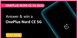Which is the iconic color the OnePlus Nord is known for? OnePlus Nord Amazon Quiz