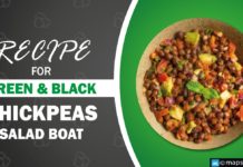 Recipe for Green and Black Chickpeas Salad Boat