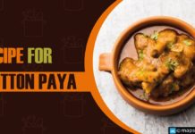 Recipe for Mutton Paya
