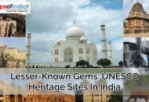 Lesser-Known Gems: UNESCO Heritage Sites in India Collage of UNESCO World Heritage Sites in India including the Taj Mahal, Ajanta Caves, Konark Temple, Darjeeling Himalayan Railway, and other historic landmarks, highlighting lesser-known cultural and architectural gems across the country.