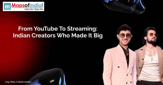 Image showing Indian YouTubers turned OTT stars, featuring creators in stylish outfits with the headline 'From YouTube to Streaming: Indian Creators Who Made It Big'