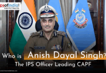 Who is Anish Dayal Singh? The IPS Officer Leading CAPF IPS officer Anish Dayal Singh, in uniform with Indian Flag behind