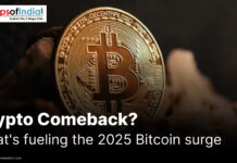 Crypto Comeback? What’s Fueling the 2025 Bitcoin Surge Rising Bitcoin graph on a digital screen, symbolizing the 2025 crypto surge and renewed investor interest.
