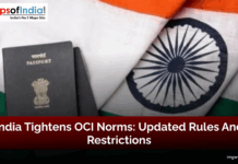 India Tightens OCI Norms: Updated Rules and Restrictions Indian passport placed on the national flag of India, symbolizing updated rules and restrictions for Overseas Citizen of India (OCI) cardholders.
