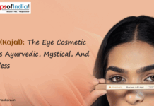 Kohl (Kajal): The Eye Cosmetic That’s Ayurvedic, Mystical, and Timeless Woman holding Shankara Illuminate Kohl Kajal with text highlighting kohl as an Ayurvedic, mystical, and timeless eye cosmetic.