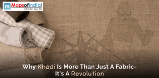 Why Khadi Is More Than Just a Fabric – It’s a Revolution Close-up of handwoven Khadi fabric showcasing its texture and traditional Indian craftsmanship.