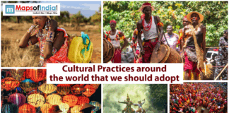 Cultural Practices Around the World We Should Adopt A photo collage with five images illustrating the theme "Cultural Practices around the world that we should adopt."