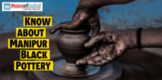 Know About Manipur Black Pottery Hand shaping a traditional Manipur black pottery pot from clay, showcasing the intricate craftsmanship of the ancient art form.
