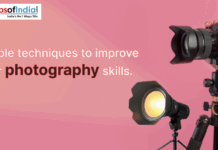 Simple Techniques to Improve Your Photography Skills Image of a camera and lights with pink background