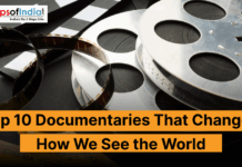 Top 10 Documentaries That Changed How We See the World Vintage film camera with a movie reel symbolizing powerful documentaries that changed how we see the world.